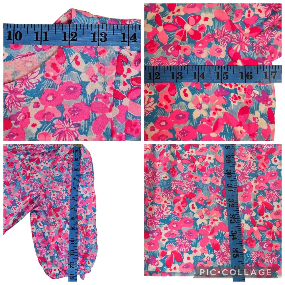 Lilly Pulitzer Easley Puff Sleeve Cotton Shift Dress Aura Pink Baby Bloomer S - Picture 8 of 8